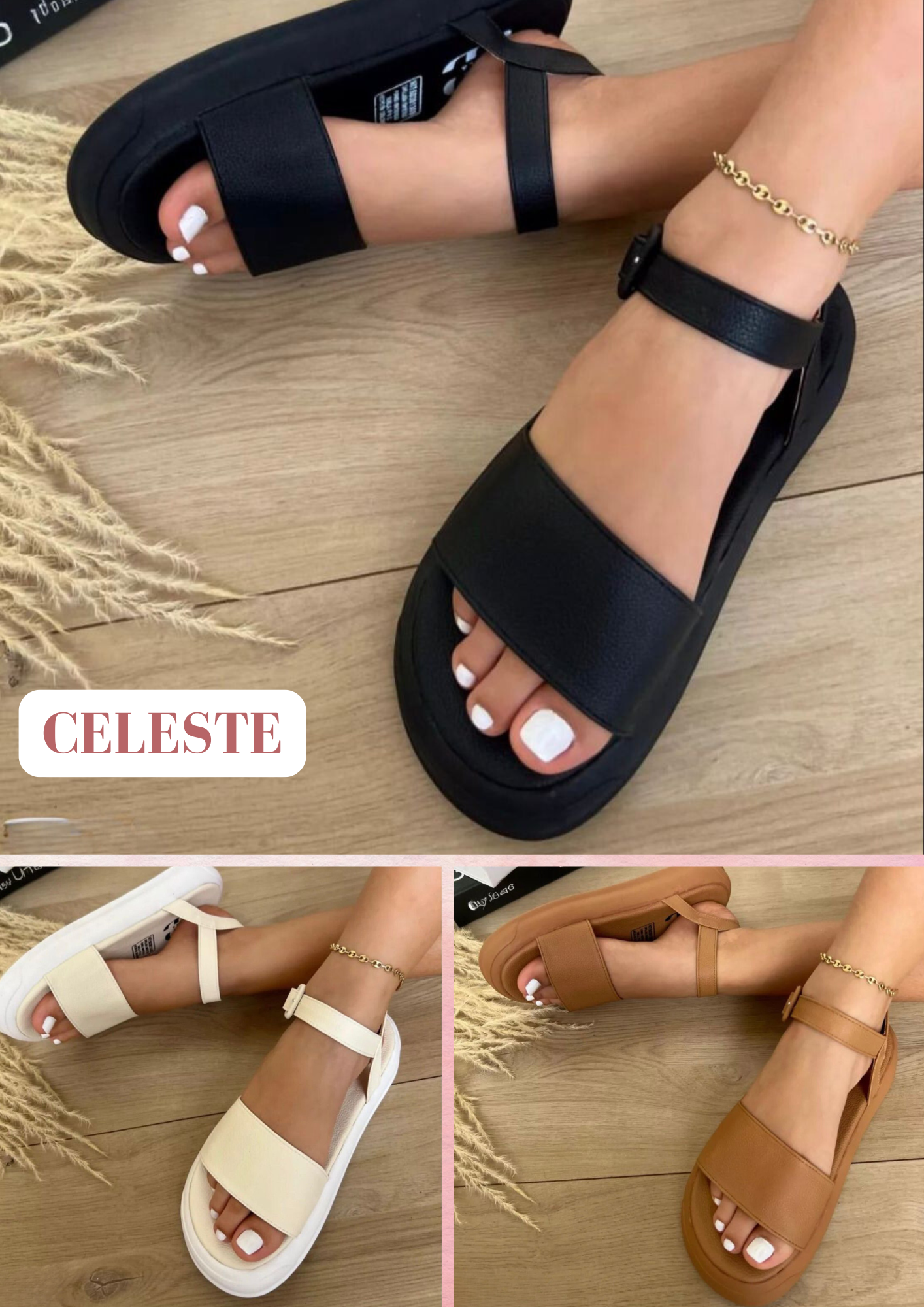 PROMO PACK DE 2 SANDALIAS CELESTE