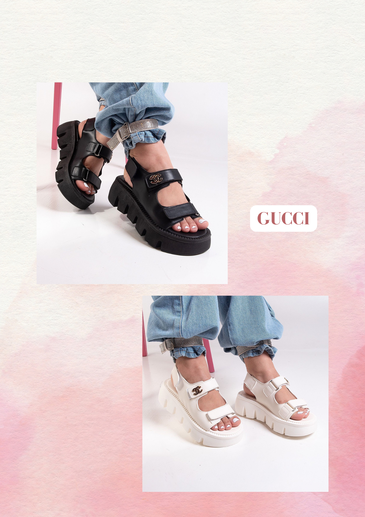 PROMO PACK DE 2 SANDALIAS GUCCI